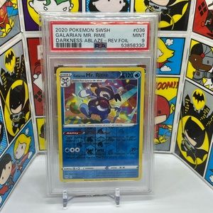 Galarian Mr Rime 036/189 - Pokemon - Darkness Ablaze - Reverse Foil- PSA 9